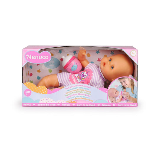 Nenuco babypop 32cm met rammelaar fles