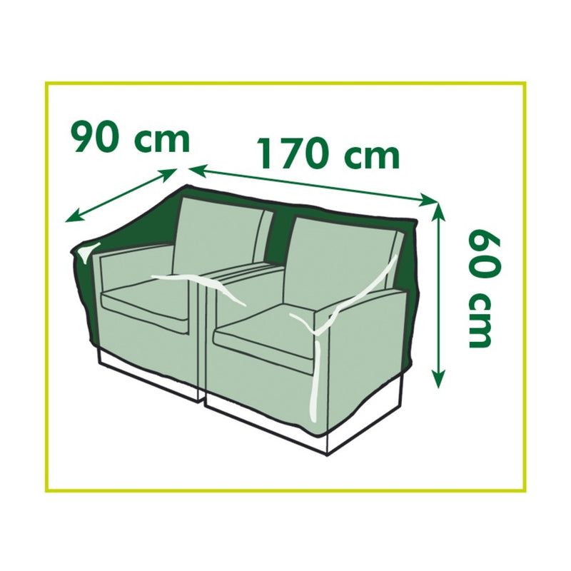 Load image into Gallery viewer, Nature Tuinmeubelafdekhoes voor 2-zits loungebank
