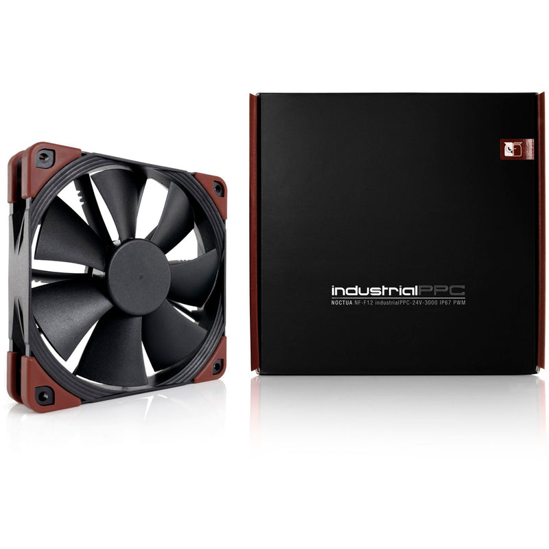 Load image into Gallery viewer, Noctua nf-f12 industrialppc-24v-3000 sp case fan (zwart, 120 x 120 x 25 mm, pwm)
