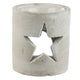 Grijs eden kerstmis ster beton geurbrander