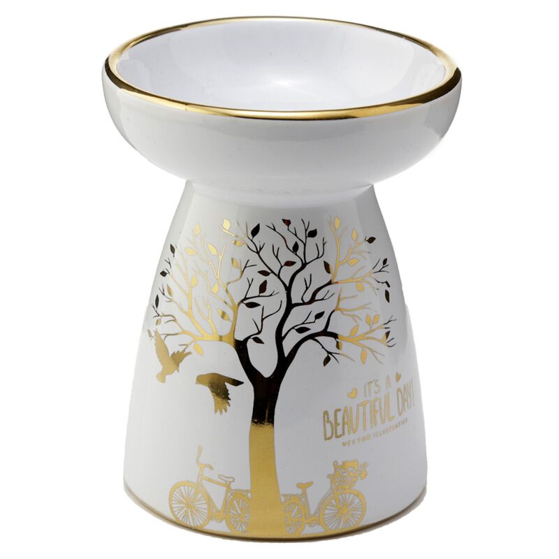 Load image into Gallery viewer, Eden gouden boom keramiek olie- en wax geurbrander
