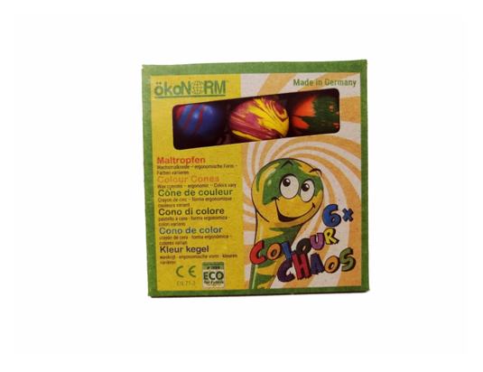 Ökonorm waskrijtjes multicolor pin - 6 stuks