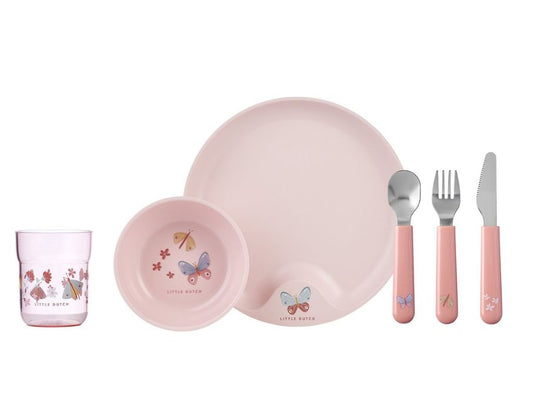 Mepal kinderservies mio 6-delig flowers en butterfly