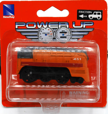 Mertex metalen locomotief treintje met frictie aandrijving oranje