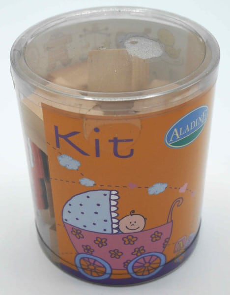 Van der doelen 15 houten ministempeltjes over baby's inclusief stempel kussen