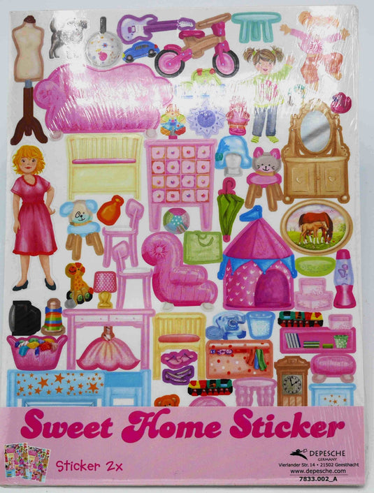 Van der doelen topmodel sweet home stickers, 2 velletjes - 4833a2