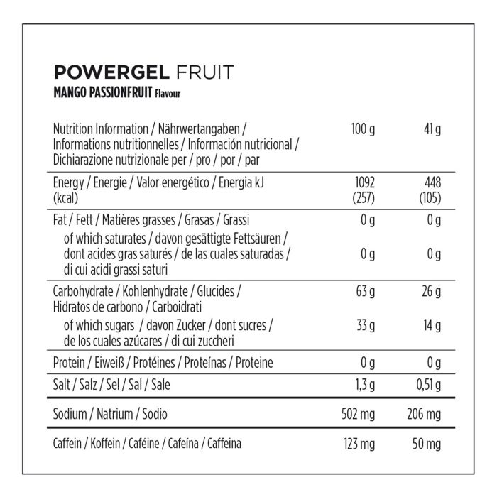 Load image into Gallery viewer, Powerbar powergel fruit (24 x 41gr) - mango-passion fruit (caffeine)

