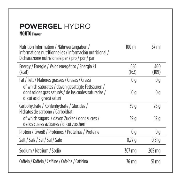 Load image into Gallery viewer, Powerbar powergel hydro (24 x 67ml) - mojito (caffeine)

