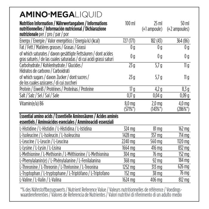 Load image into Gallery viewer, Powerbar black line amino mega liquid ampoule 25ml
