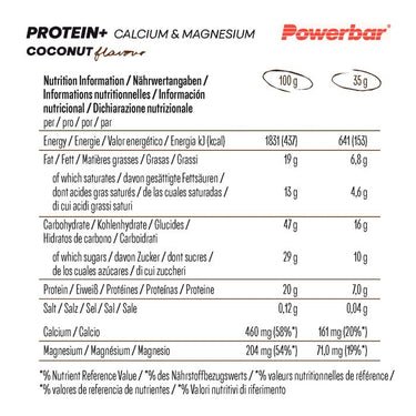 Powerbar protein+ calcium magnesium (30 x 35gr) - coconut