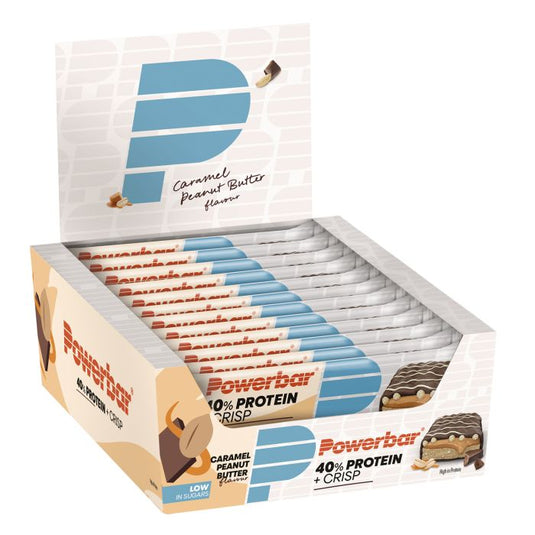 Powerbar 40% protein+ crisps (12 x 40gr) - caramel peanut butter