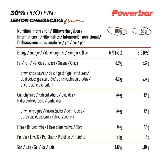 Load image into Gallery viewer, Powerbar 30% protein+ (15 x 55gr) - lemon-cheesecake
