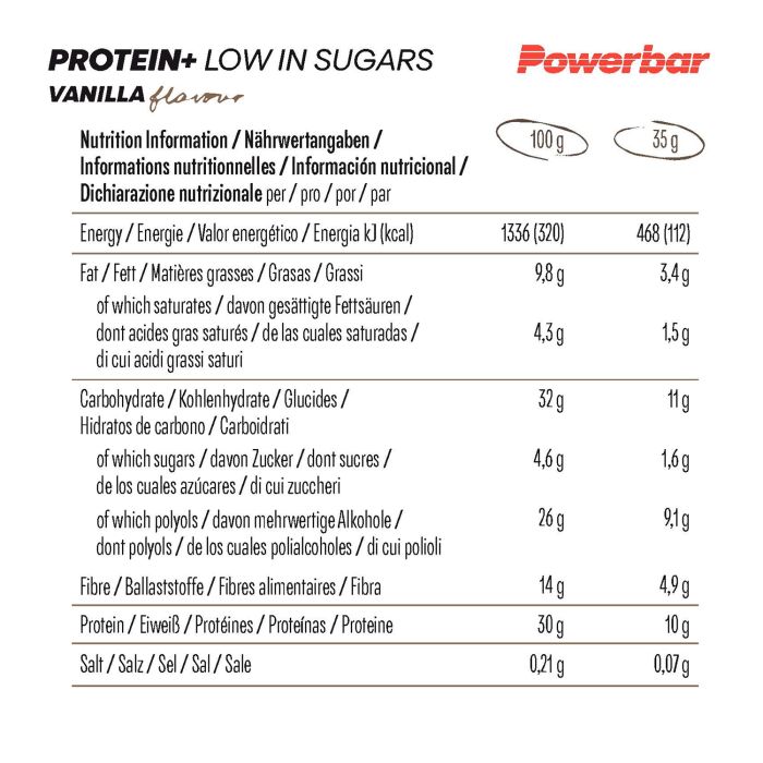 Load image into Gallery viewer, Powerbar protein+ low in sugar (30 x 35gr) - vanilla
