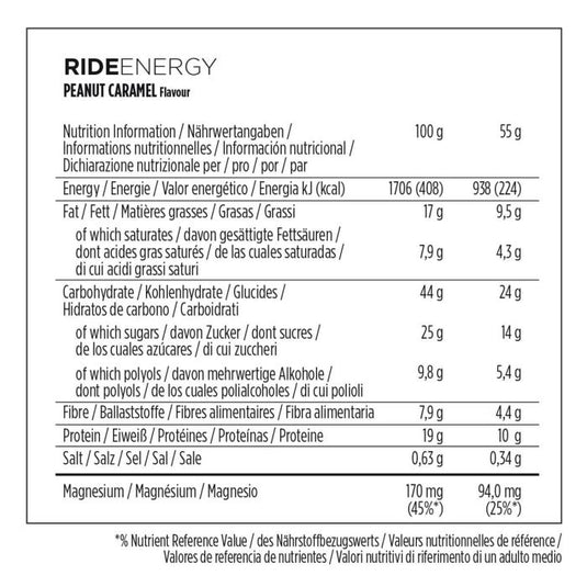 Powerbar ride energy (18 x 55gr) - peanut-caramel