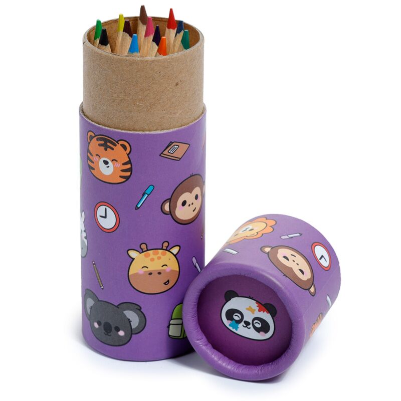 Load image into Gallery viewer, Adoramals zoo - tekenkoker 12 kleurpotloden
