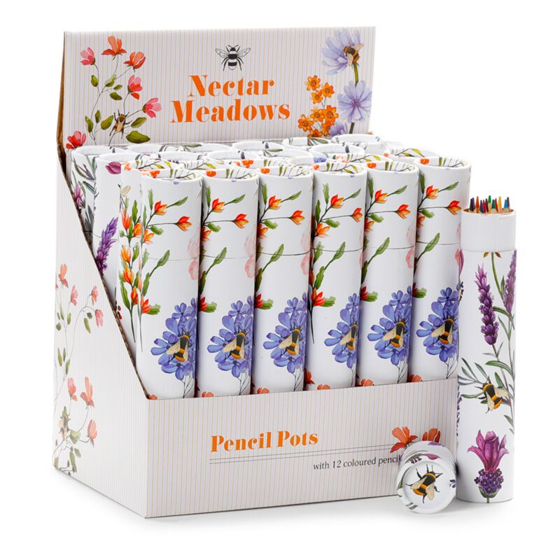 Load image into Gallery viewer, Nectar meadows - large tekenkoker 12 kleurpotloden
