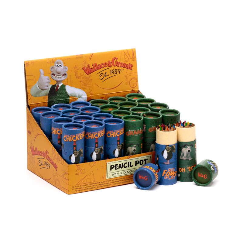 Load image into Gallery viewer, Wallace gromit tekenkoker 12 kleurpotloden
