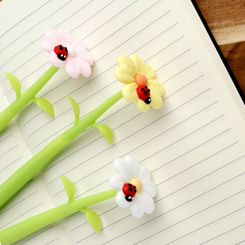 Load image into Gallery viewer, Botanische tuin lieveheersbeestje bloem fijnschrijver pen - zwart
