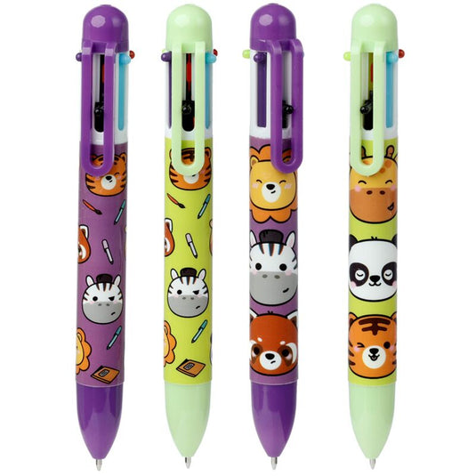 Adoramals wilde dieren meer kleuren pen (6 kleuren)