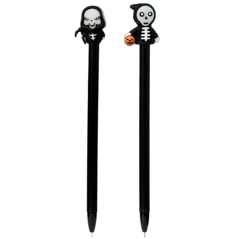 Load image into Gallery viewer, Glow in the dark spoken skeletten fijnschrijver pen - zwart
