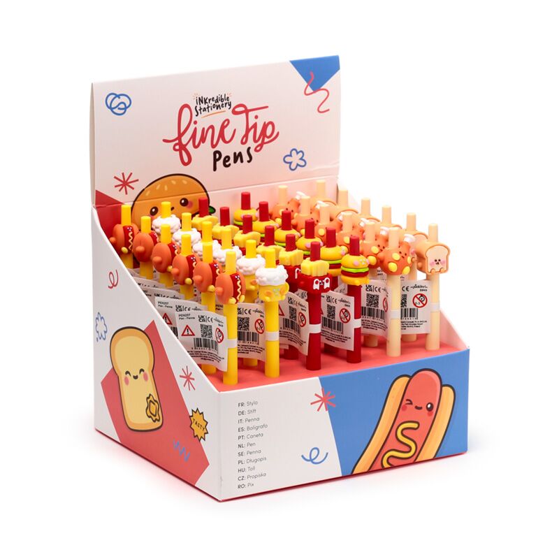 Load image into Gallery viewer, Foodiemals fast food fijnschrijver pen - zwart
