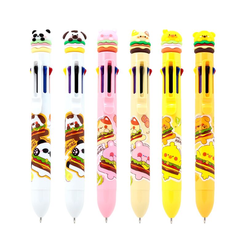 Load image into Gallery viewer, Schattige hamburger meerkleurige pen (8 kleuren)
