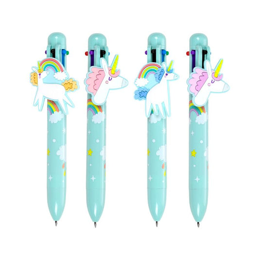 Unicorn magic meerkleurige pen (6 kleuren)