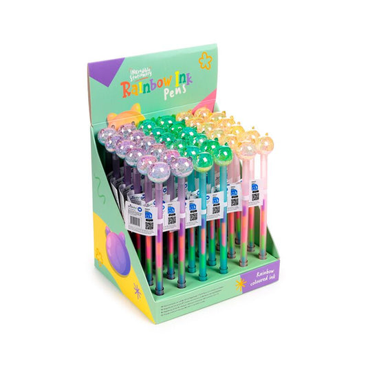 Kat regenboog inkt pen
