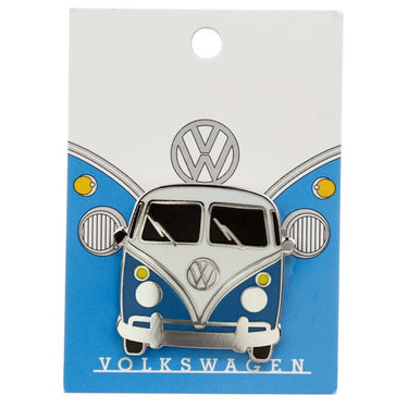 Union volkswagen busje vw t1 blauw emaille button badge