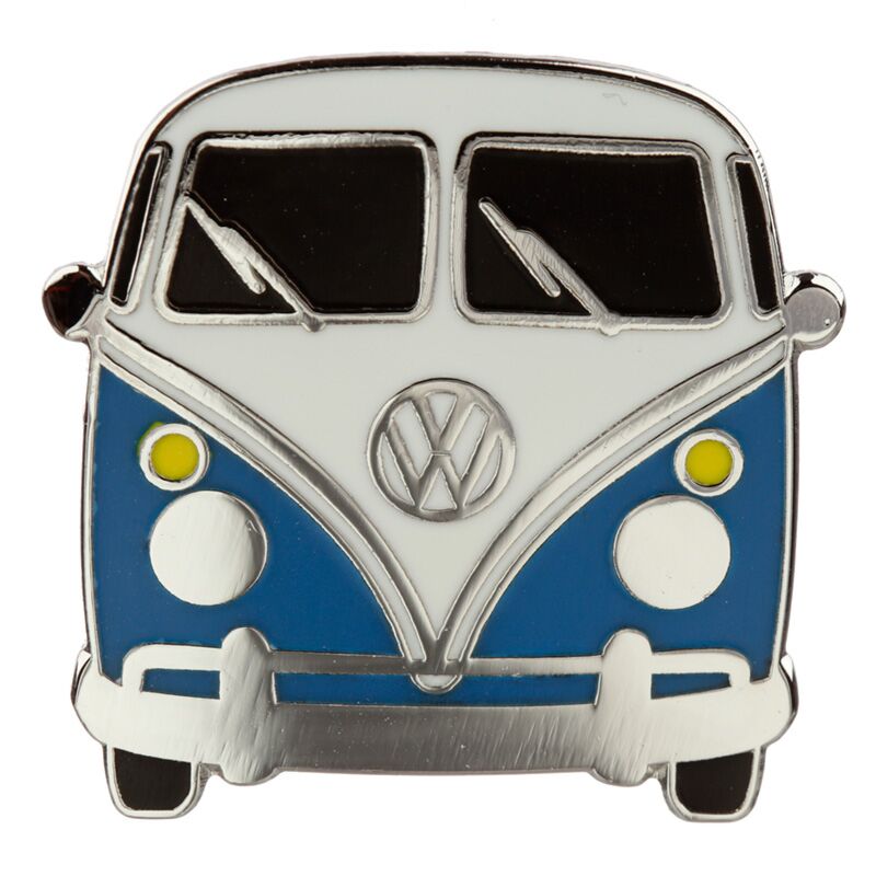 Load image into Gallery viewer, Union volkswagen busje vw t1 blauw emaille button badge
