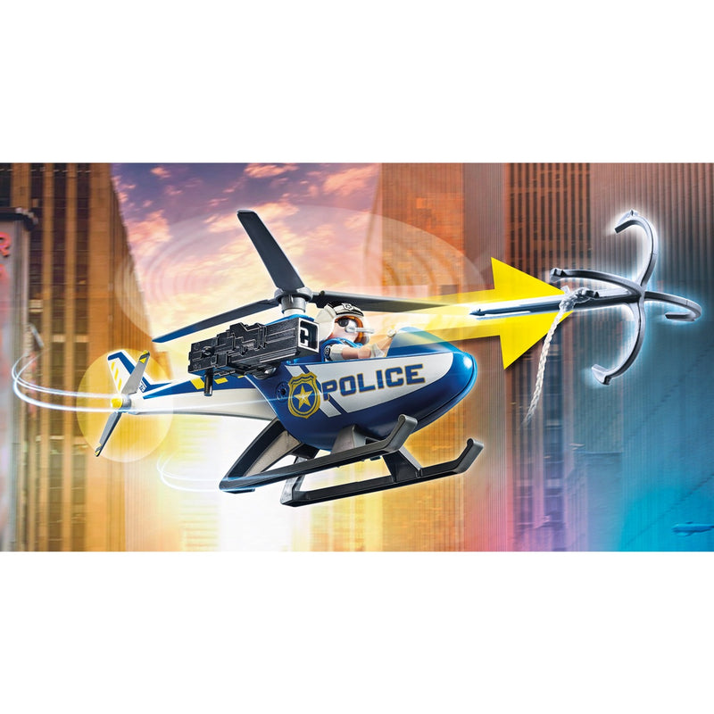 Load image into Gallery viewer, PLAYMOBIL PLAYMOBIL City Action Politiehelikopter: achtervolging van
