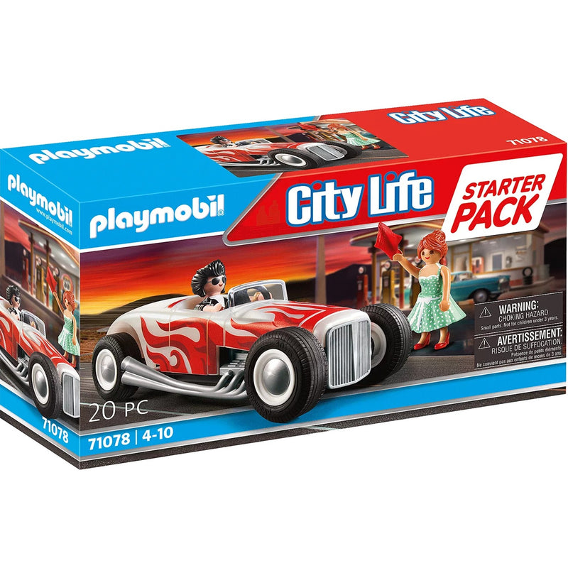 Load image into Gallery viewer, Playmobil City Life Starterpack Hot Rod 71078
