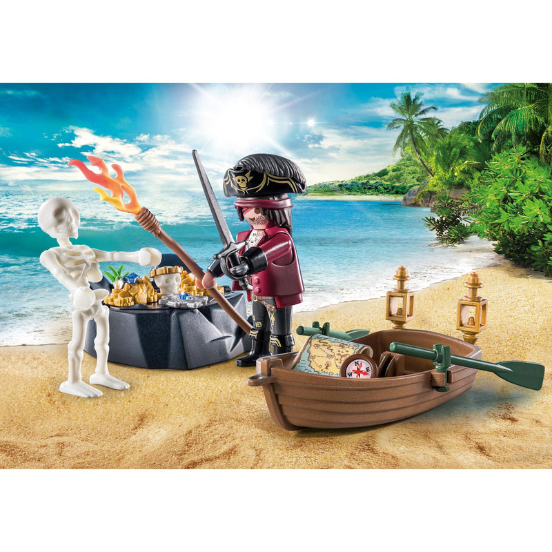 Load image into Gallery viewer, PLAYMOBIL Starterpack Piraat met Roeiboot 71254
