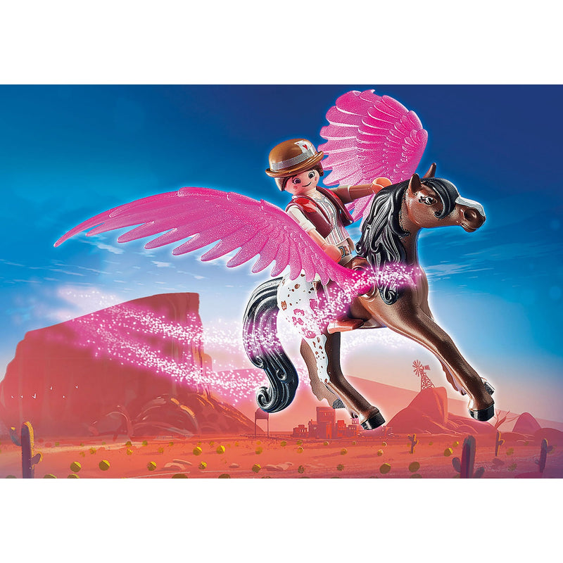 Load image into Gallery viewer, PLAYMOBIL PLAYMOBIL THE MOVIE Marla en Del met gevleugeld paard

