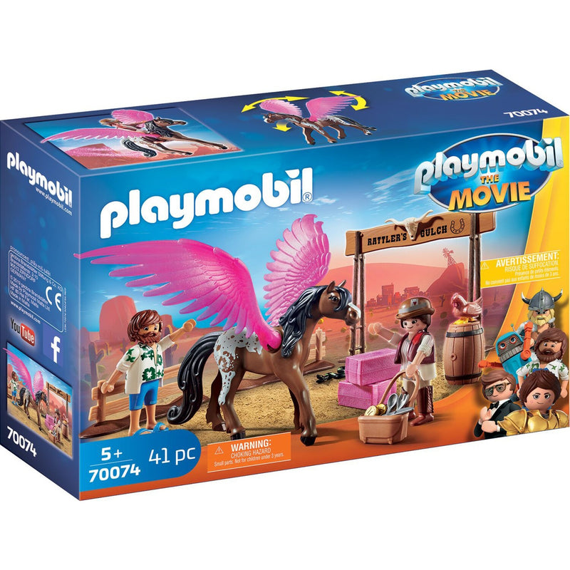 Load image into Gallery viewer, PLAYMOBIL PLAYMOBIL THE MOVIE Marla en Del met gevleugeld paard
