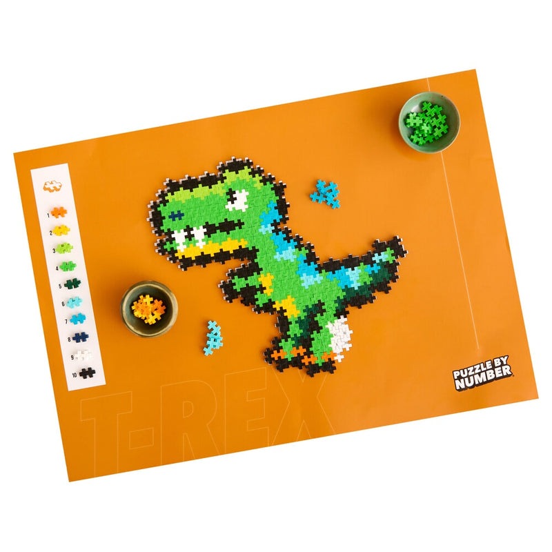 Load image into Gallery viewer, Plus plus puzzle by number t-rex 250 pcs plus-plus (4334)

