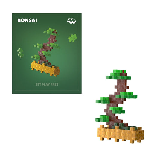 Plus plus plant packs - green bonsai plus-plus flowers plants (4338)