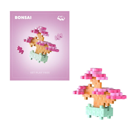 Plus plus plant packs - pink bonsai plus-plus flowers plants (4339)