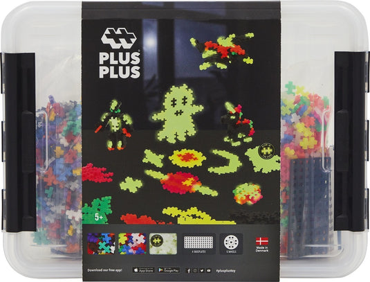 Plus plus opbergbox build and glow plus-plus: 2000 stuks (3919)