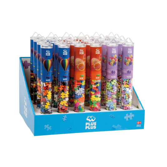 Plus plus classic color mix: 24 stuks tube plus-plus display (7233)