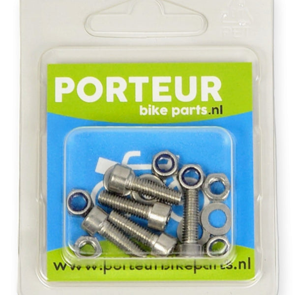 Bout en moer Porteur M5 inbus rvs