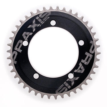 Praxis kettingblad 1x aero 110bcd m8 54t zwart zilver
