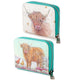 Jan pashley highland coo koe rondrits portemonnee - small