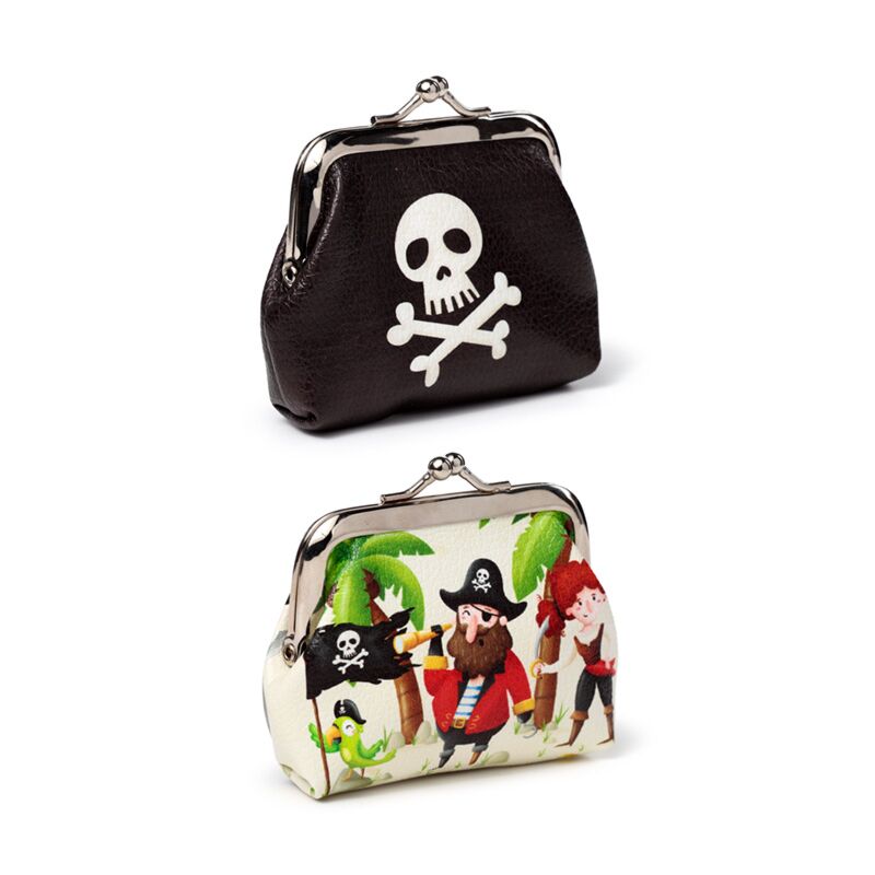 Load image into Gallery viewer, Jolly roger piraat portemonnee met knip
