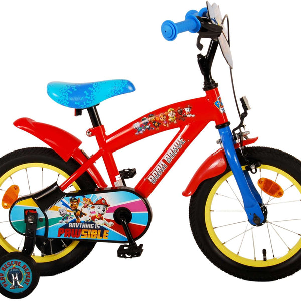 Paw Patrol Kinderfiets - Jongens - 14 inch - Rood Blauw