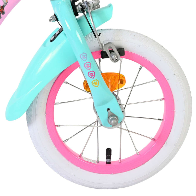 Afbeelding laden in galerijviewer, Volare paw patrol kinderfiets - meisjes - 12 inch - roze - twee handremmen
