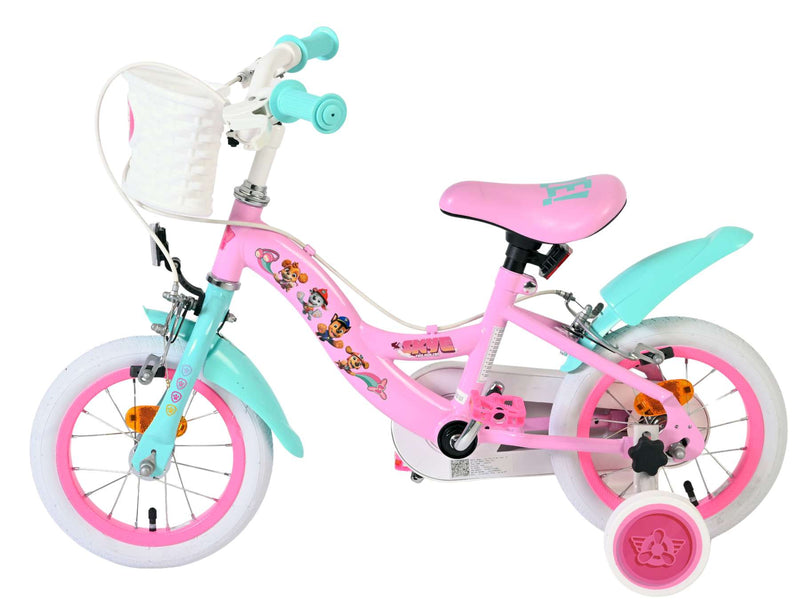 Afbeelding laden in galerijviewer, Paw patrol kinderfiets - meisjes - 12 inch - roze - twee handremmen

