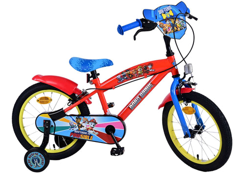 Paw Patrol Kinderfiets - Jongens - 16 inch - Rood - Twee handremmen