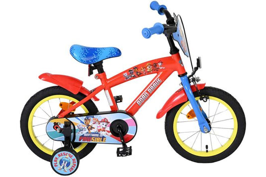 Paw patrol kinderfiets - jongens - 14 inch - rood blauw