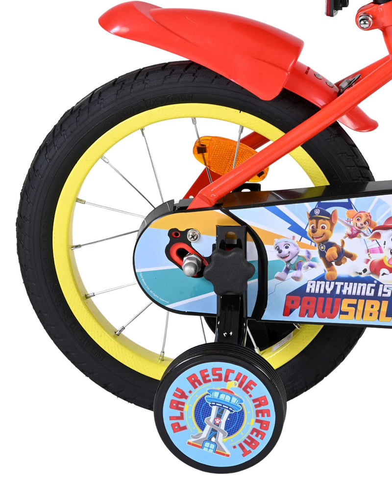 Load image into Gallery viewer, Paw patrol kinderfiets - jongens - 14 inch - rood blauw
